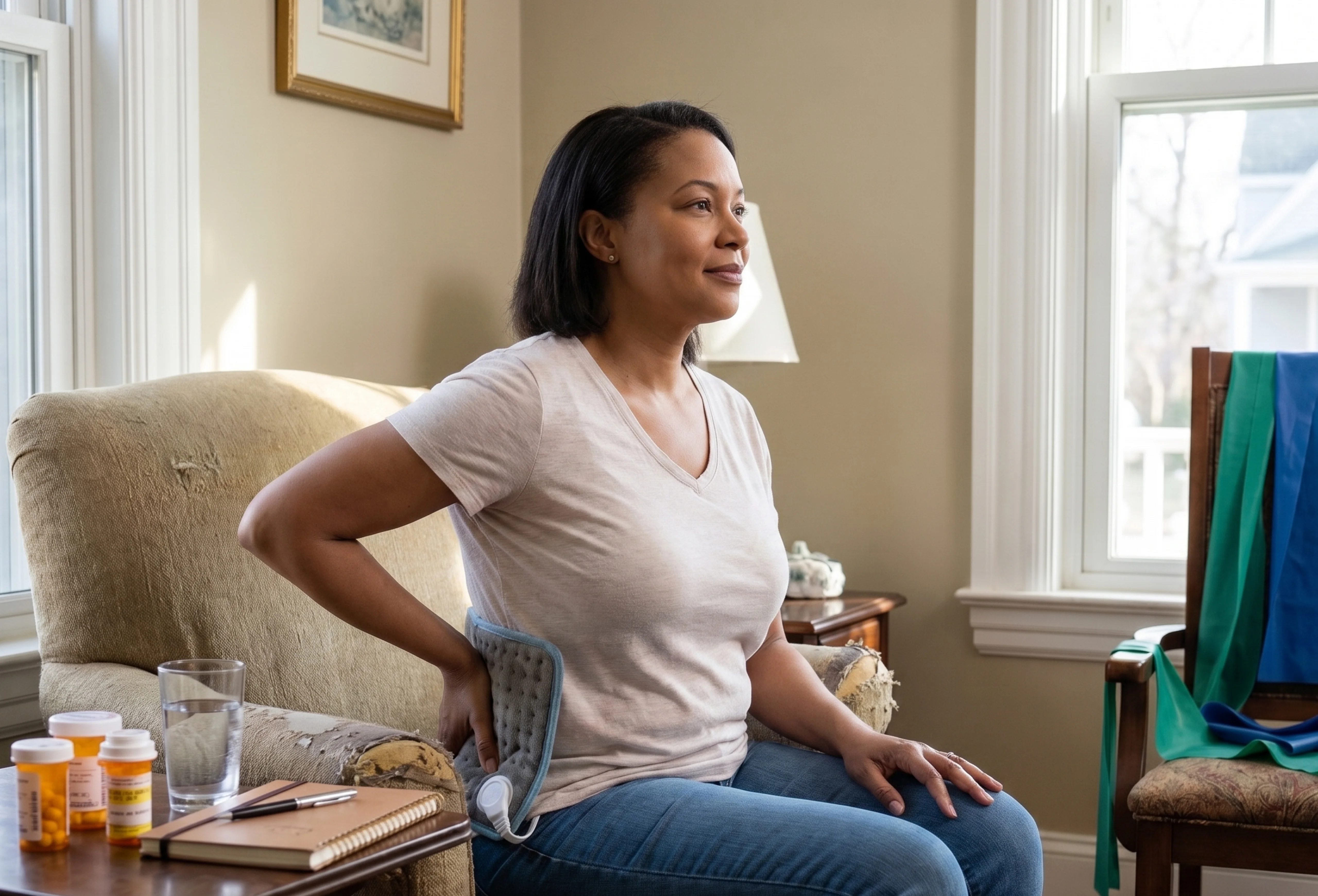 Clinician discussing a care plan during a remote consultation