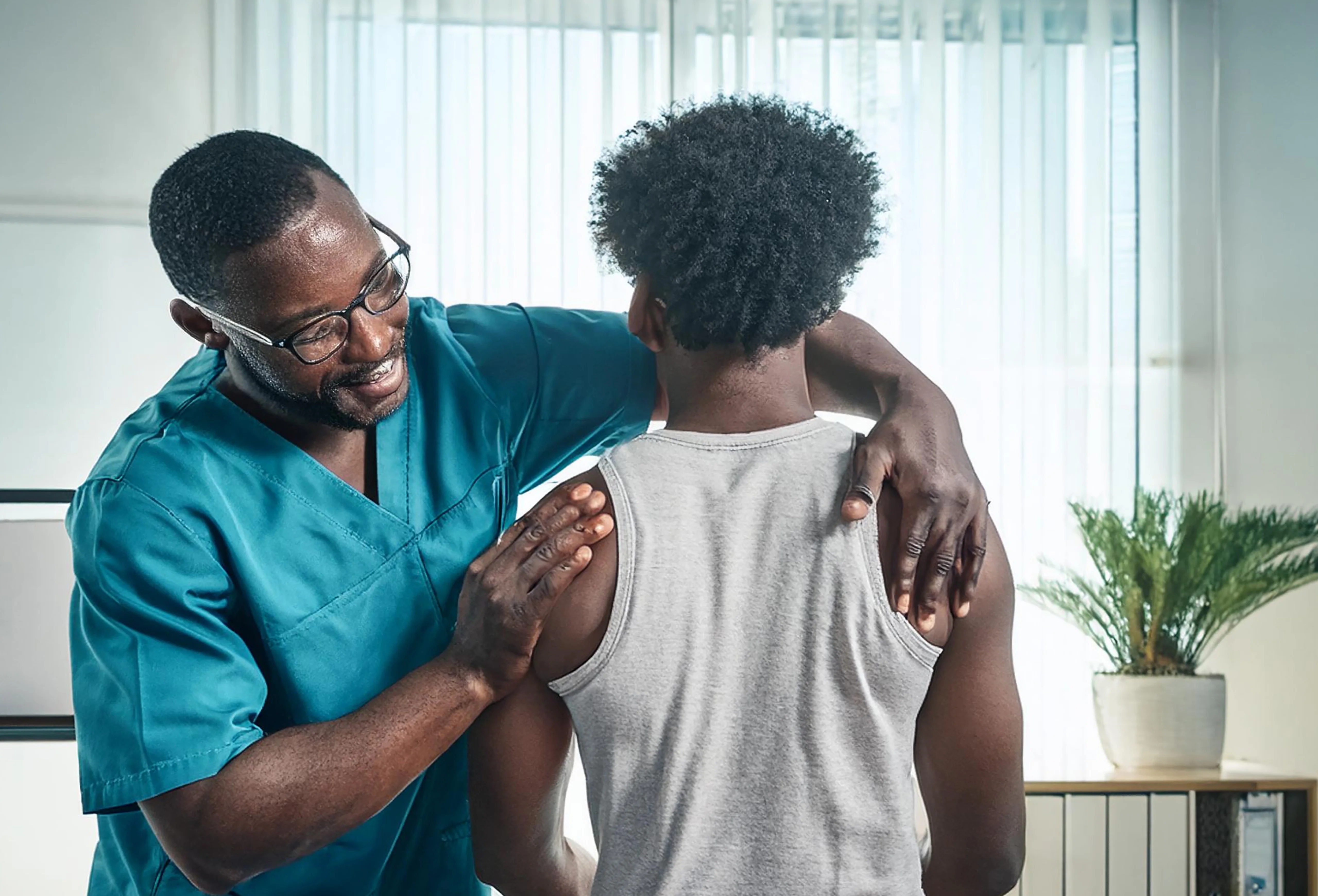 Healthcare professional in a clinical setting